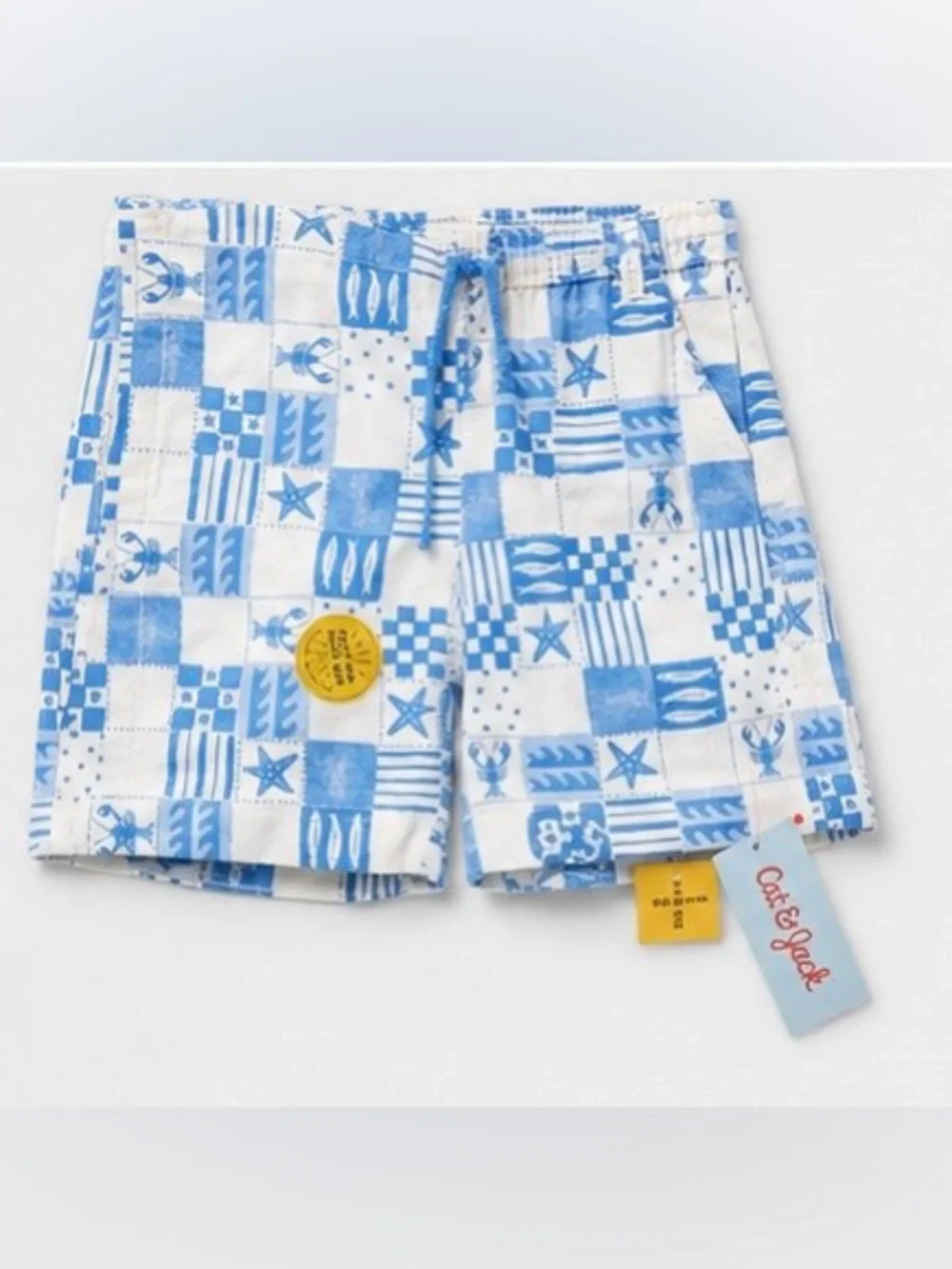 Cat and Jack Toddler Short Sleeve Beachy Woven Shirt and Shorts Set NWT
